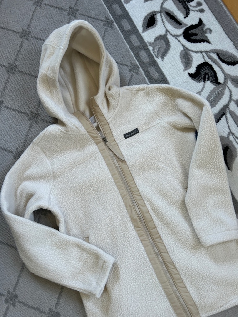 Columbia Cream Sherpa Hooded Jacket - Picture 2 of 7